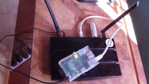 router and Raspberry Pi with RACHEL
