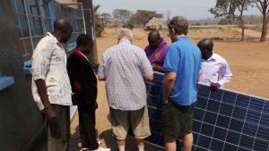 setting up panels at Kawila Primary School