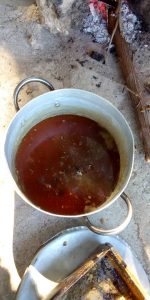 bucket of honey from womens coop