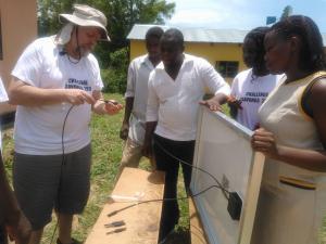 First solar panel for Bbakasa Jan 2015